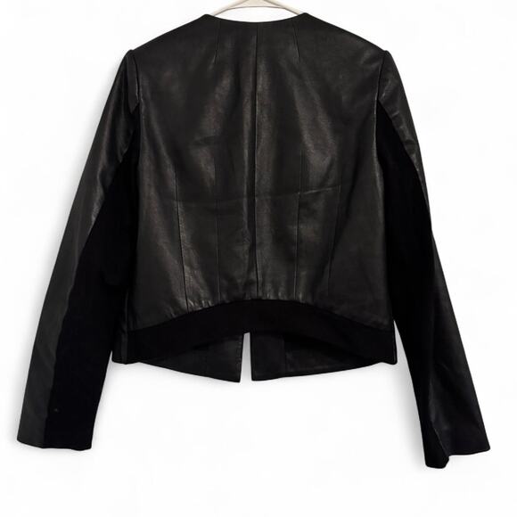 Bcbgmaxazria black cruz faux leather blazer jacket - Picture 3 of 3